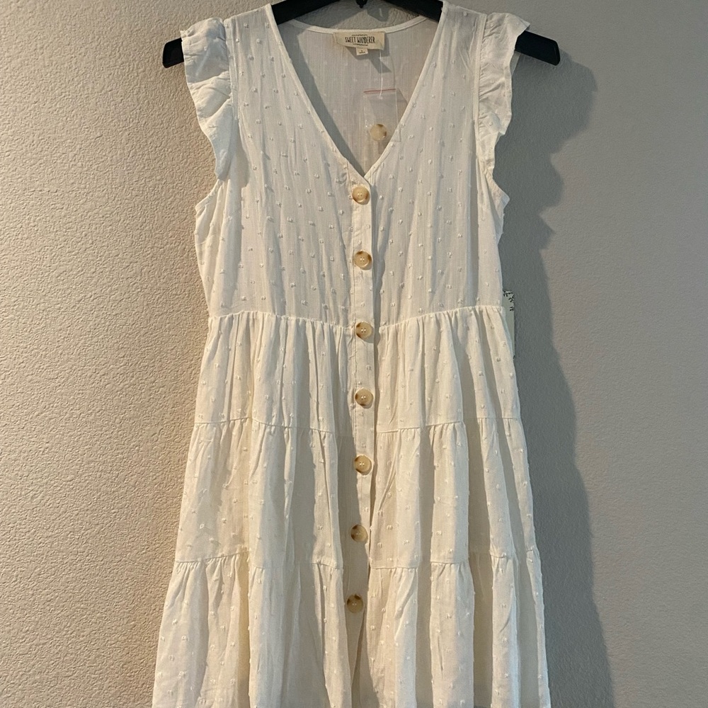 NWT sweet wanderer dress summer medium white - Picture 3 of 6